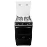 Estufa De Piso Abba 4 Puestos Con Horno Gas Natural AT101-6 Negro